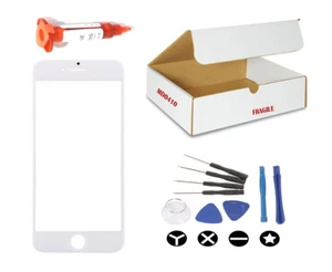 LCD Screen Repair Kit Fit iphone 7 Plus White Front Outer Glass Lens Replacement - Picture 1 of 3