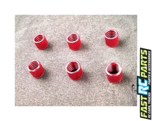 Hot Racing XRAY 1:8 XT8 Nitro Truggy Red Alum. Fuel Line Retainers (6) OF0202 - Picture 1 of 1