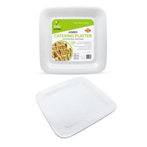 5 x SK Large Square Catering Platter 40x40cm Party Food Serving Plastic Plate - Picture 1 of 1