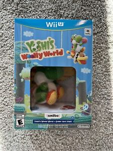 New Sealed Yoshi's Woolly World + Green Yarn Yoshi Amiibo (Nintendo Wii U, 2016)