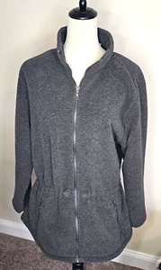 Eddie Bauer Womens LG Grey Long Sleeve Zip Up Light Weight Jacket - Picture 1 of 8