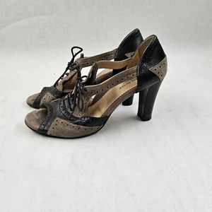 Taryn Rose Leather  Healed Sandals size 38 1/2 - Picture 1 of 15