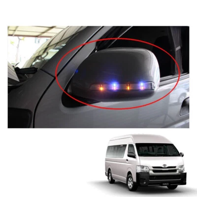 Cubierta de espejo retrovisor lateral cromado ajustable eléctrico + LED para Toyota Hiace Commuter 05-17 Foto 1 de 3