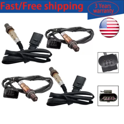 4pcs Oxygen Sensor Up+Downstream Sensor For 2005-2011 Audi A6 Quattro 4.2L V8 Foto 1 de 4