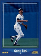 1988 Score Toronto Blue Jays Baseball Card #204 Garth Iorg