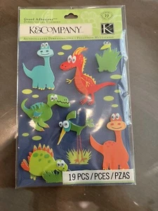New K & Company 3D Stickers Dinosaurs, 1 sheet - Picture 1 of 2