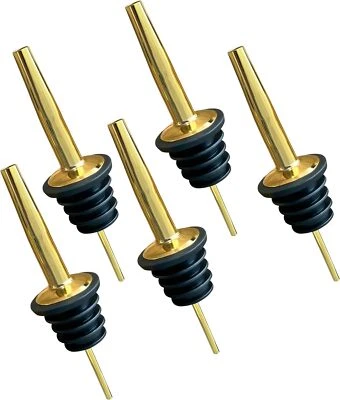 Ausgießer Gold Edelstahl Spirituosen Schnaps Flaschen Dosierer Barzubehör - Bild 1 von 4