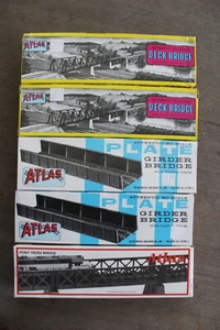 5 Atlas HO Gauge #886 884 885 Plate Girder Pony Truss & Deck Bridge NEW BOXED - Picture 1 of 2
