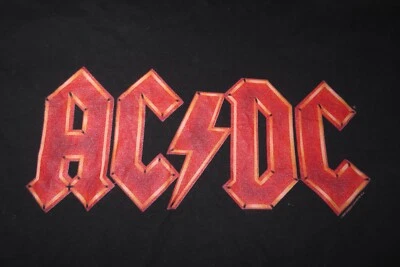 2018 Retro AC DC "Back in BLACK" (2XL) T-Shirt ANGUS & MALCOLM YOUNG - Image 1 of 3