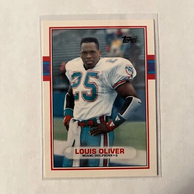 1989 Topps Traded Louis Oliver Rookie Miami Dolphins #15T - Image 1 of 2