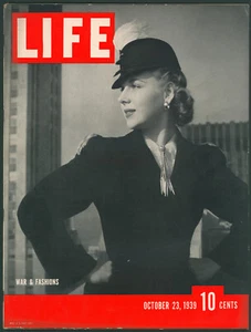 LIFE Magazine October 23 1939 WWII War & Fashion ~Hitler~ Poland~Navy News - Picture 1 of 2