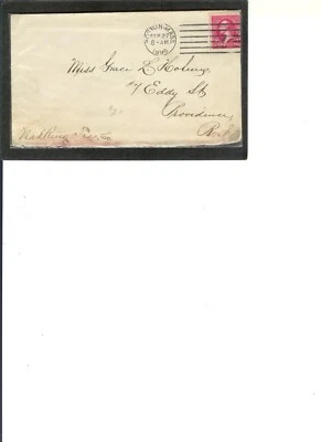 ENTIRE #252  type III  pmk  9-27-1895   Boston  Station  7   6 Line Cancel - Image 1 of 2