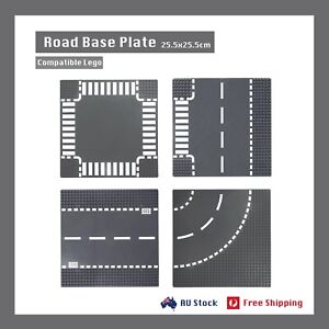 Road Base Plate 25.5x25.5cm Road Base Panel Road Base Board Compatible With Lego