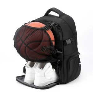 Sports Backpack Soccer Basketball Bag Football Shoes Compartment PC School Bags - Picture 1 of 24