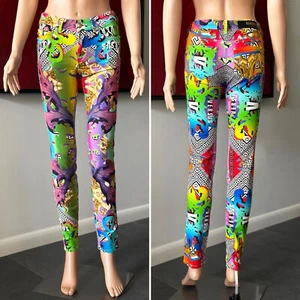 VERSACE VERSUS jeans rainbow print stretch size 24 from F/W 2014 - Picture 1 of 24