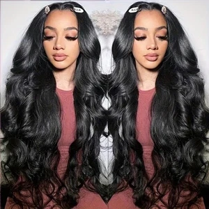 13x6 Lace Front Wigs Human Hair Pre Plucked 200 Density Body Wave HD Lace Fro... - Picture 1 of 6