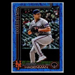 2025 Topps Update Series - #US108 Justin Hagenman RC Blue Holofoil /150 - Mets - Picture 1 of 2