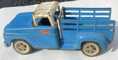 Camioneta pickup Tonka vintage años 60 azul estaca estado original Foto 1 de 4