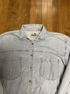 Levis SilverTab Mens XL Denim Button Up Grunge Pocket JR33 - Picture 1 of 8