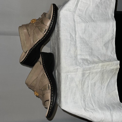 Clarks Sandalo Donna Lexi Mirto Pelle Cuir Sable 8 5W Nuovo con etichette