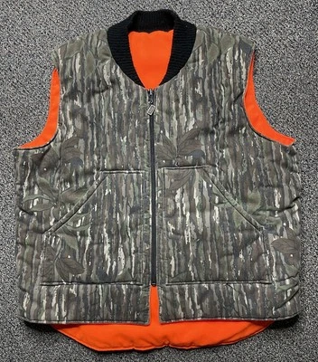Vintage Walls Vest Realtree Camo Reversible Orange Hunting - Image 1 of 4