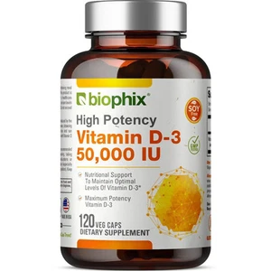 Biophix Vitamin D-3 50000 IU 120 Vcaps - Picture 1 of 9