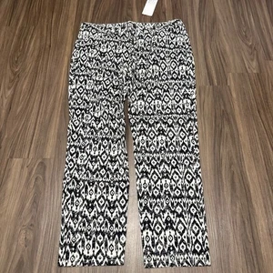 NUEVO CON ETIQUETAS $80 Pantalones Lole Mujer Talla 8 Jolie Noir Sizzle Ikat (Negro/Blanco) Pantalones - Imagen 1 de 9