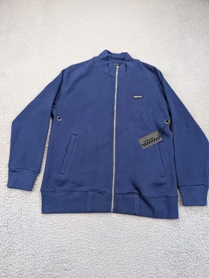 Members Only Jacket Mens Medium Navy Blue Basic Fleece Full Zip Pockets Casual - Image 1 of 4