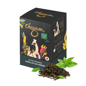 Himalayan Green Tea 20 Pyramid Tea Bags Pure & Natural Low Caffeine Gluten Free - Picture 1 of 8
