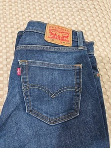 Pantalones de mezclilla Levis 511 para hombre 32x30 azul elástico calce ajustado pierna recta modernos usados en excelente estado - Imagen 1 de 5