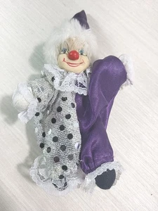PHILLY MUMMERS/KARNEVAL PARADE CLOWN PORZELLAN LILA PUPPE 5 ZOLL - Bild 1 von 5