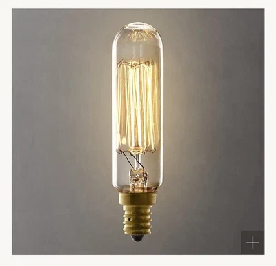 "6 bombillas de candelabro de tubo camino de 25 W de restauración Edison T6 de 3,5""" Foto 1 de 4