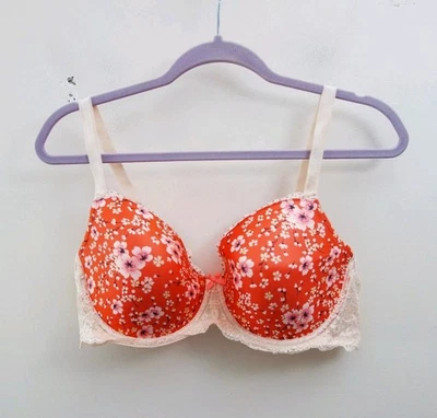 Sujetador Victorias Secret Dream Angel Forrado Demi Floral Naranja (40D) ¡NUEVO SIN ETIQUETAS! Foto 1 de 4