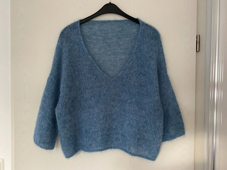 Handgestrickter Damen Pullover aus Mohair/Seide Garn Grösse M/L - Bild 1 von 1