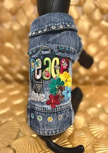 3829 Angeldog Hundekleidung Jeansweste JeansJacke Hund RL25 GR:XS - Bild 1 von 5