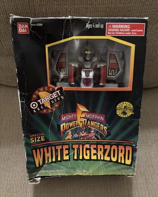 Mighty Morphin Power Rangers 1994 White Tigerzord Bandai Target Special Size 8" - Image 1 of 4