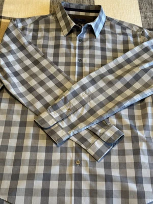 Joseph Abboud Camisa Hombre Grande Nueva Sin Etiquetas Azul/Gris Foto 1 de 4