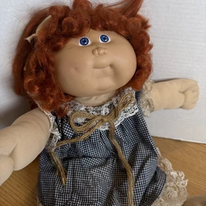 Cabbage Patch Kids Cornsilk Red Hair Vintage 1986KT Factory Blue Eyes - Picture 1 of 8
