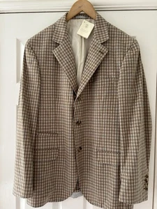 BRUNELLO CUCINELLI MEN'S BLAZER JACKET HANDMADE SIZE 52 XL BNWT CASHMERE/WOOL - Picture 1 of 13