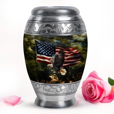 Urna de águila urnas decorativas con tapas urnas de cenizas para adultos macho 3 pulgadas Foto 1 de 4