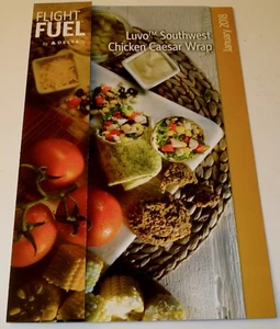 DELTA AIRLINES FLIGHT FUEL JANUARY 2018 MENU LUVO CHICKEN CAESAR WRAP - Picture 1 of 5