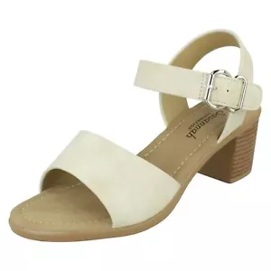 Ladies Savannah 'F12079' Synthetic Lightweight Mid Heel Sandals - Picture 1 of 18