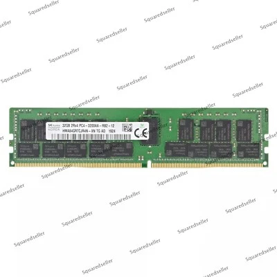 Sk Hynix 32GB 3200MHz DDR4 ECC REG RAM DIMM 2RX4 PC4-25600 DDR4 Server Memory - Image 1 of 3