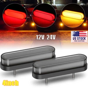Remolque para camión 2X 4" LED señal de giro freno luz trasera fluida DRL parada rojo ámbar - Imagen 1 de 8