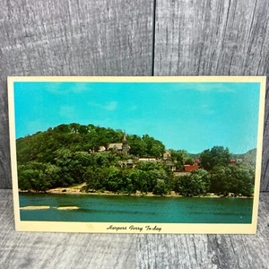 1950s View of Harpers Ferry Today from River St. Peters WV Chrome UNP Postcard - Picture 1 of 2