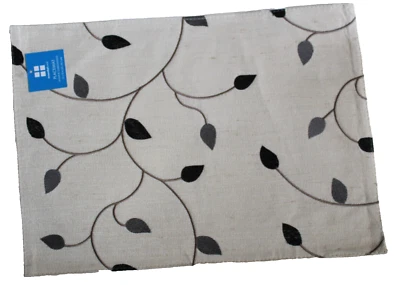 Essential Home Ivory Jasmine Leaf Embroidered Placemat 13"x18" - Image 1 of 3