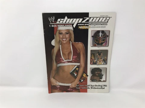 SHOPZONE Diva TORRIE WILSON sales booklet WWE wrestling catalog HOLIDAY 2002 Cover