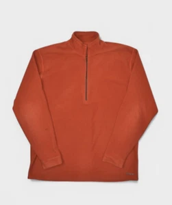 Simms Jacket Mens XL Orange Fleece 1/2 Zip Pullover Fishing Gear Sweatshirt - Picture 1 of 8