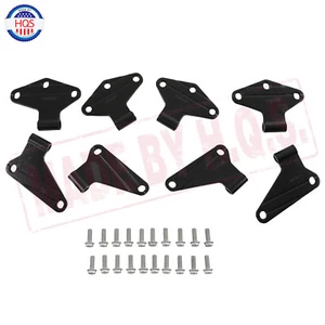Black Heavy-duty Body Door Hinge Bracket Sets For 2007-2018 Jeep Wrangler JK - Picture 1 of 12