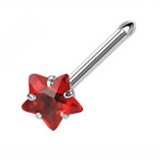 Barra de acero inoxidable calibre 1-20 5/16" estrella circonita cúbica nariz perno 6 colores N35 Foto 1 de 1